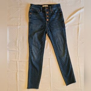 Madewell 10" High Rise Skinny Crop Jeans Women's Size 24 Medium‎ Wash